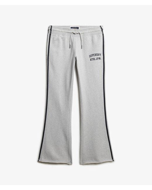 Superdry Blue & Co Athletic Essentials Stripe Flare joggers