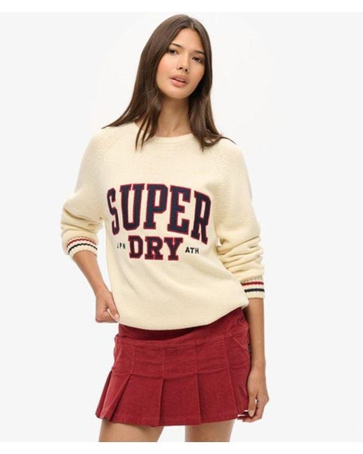 Superdry Red Vintage Cord Pleated Mini Skirt