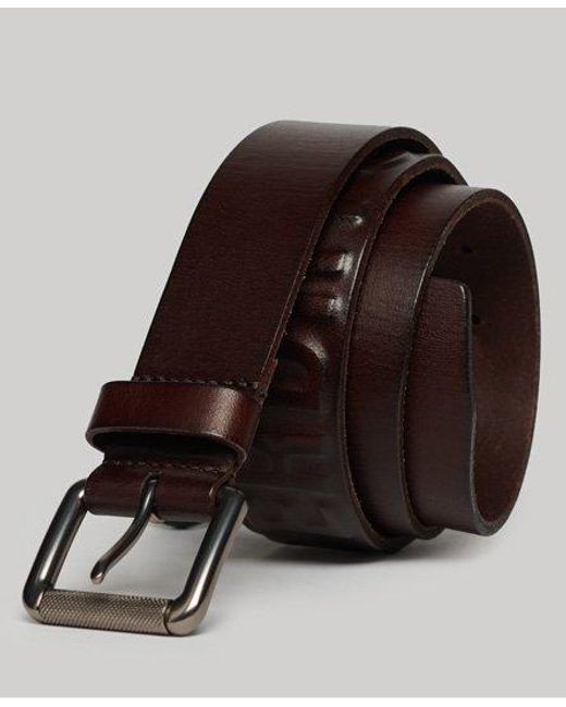 Superdry Brown Vintage Branded Belt for men
