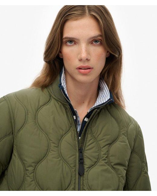 Superdry Green & Co Long Quilted Liner Jacket