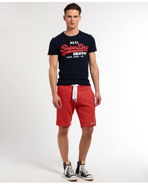 Superdry Red True Grit Shorts Marl for men