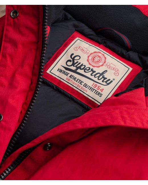 Superdry Red & Co Cotton Padded Shell Jacket