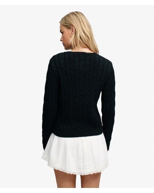 Superdry Blue & Co Essentials Cable Knit Jumper