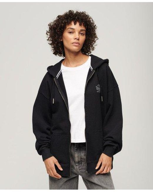 Athletic essentials overtailled hoodie Superdry en coloris Black