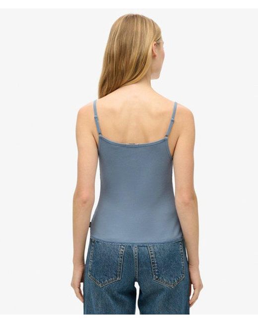 Superdry Blue & Co Athletic Essentials Button Down Cami Top