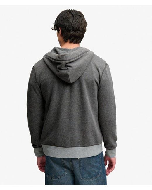 Superdry Gray Sd & Co. Zip Through Hoodie for men