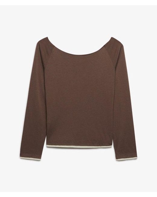 Superdry Brown Bench X & Co Bench Fitted Long Sleeve Layer Top