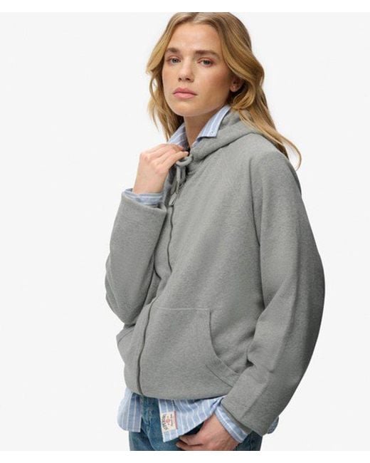 Superdry Gray & Co Studios Relaxed Zip Hoodie