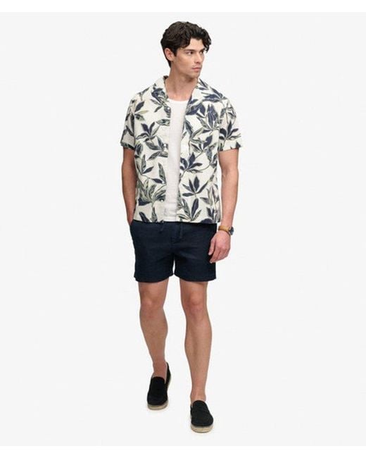 Superdry Blue & Co Cabana Poolside Short Sleeve Shirt for men