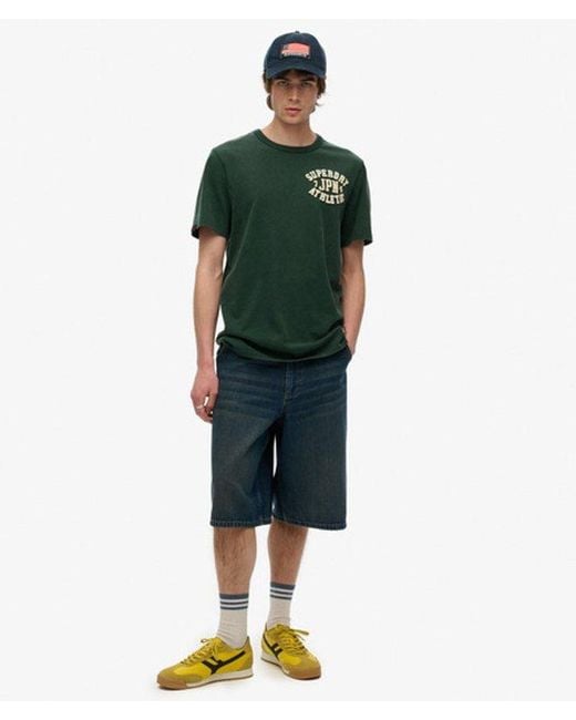 Superdry Green Vintage Athletic Short Sleeve T-shirt for men