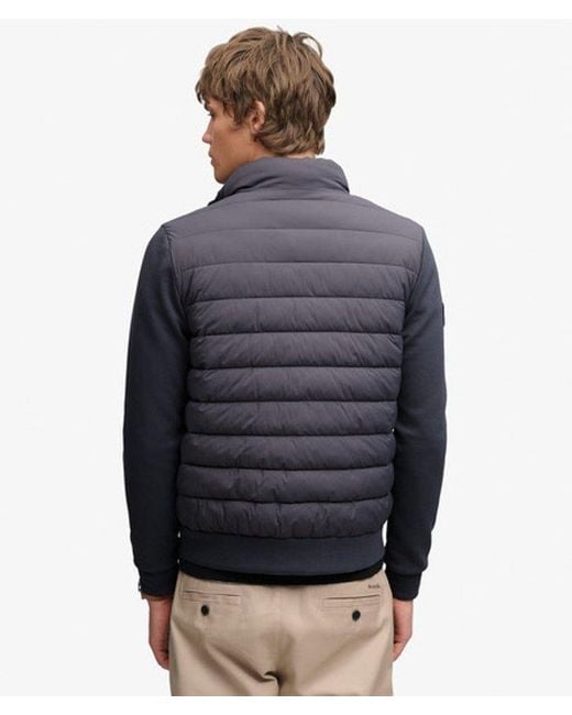 Superdry Black Interlock Hybrid Jacket for men