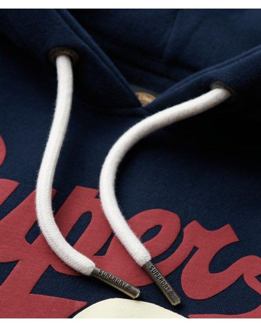 Superdry Blue & Co Classic College Script Hoodie for men