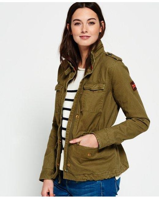 Superdry Green Rookie Field Jacket Swamp