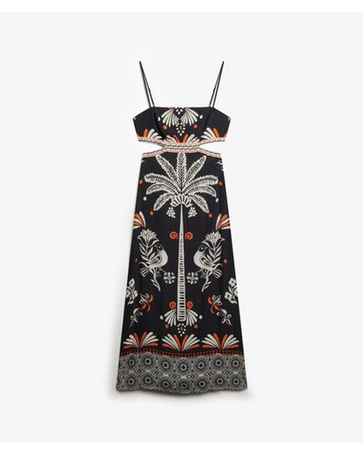 Superdry Black & Co Statement Cut-out Maxi Dress