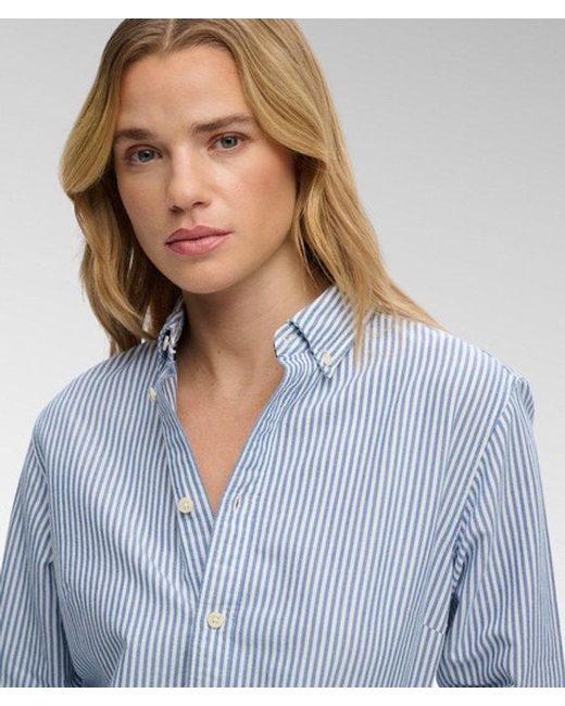 Superdry Blue & Co Slim Oxford Long Sleeve Shirt