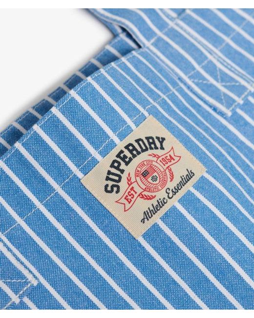 Superdry Blue & Co Oxford Stripe Tote Bag