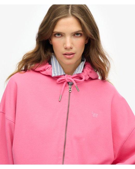 Superdry Studios Hoodie Met Rits in het Red