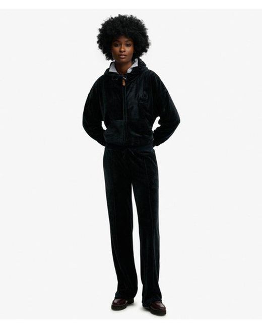 Superdry Black & Co Country Club Velour joggers