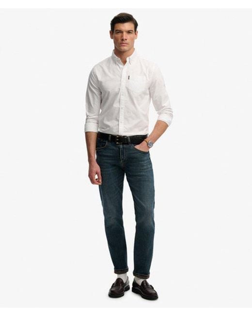 Superdry White & Co Essential Oxford Long Sleeve Shirt for men