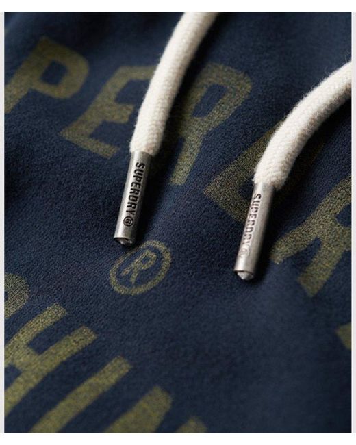 Superdry Blue & Co Archive Script Graphic Hoodie