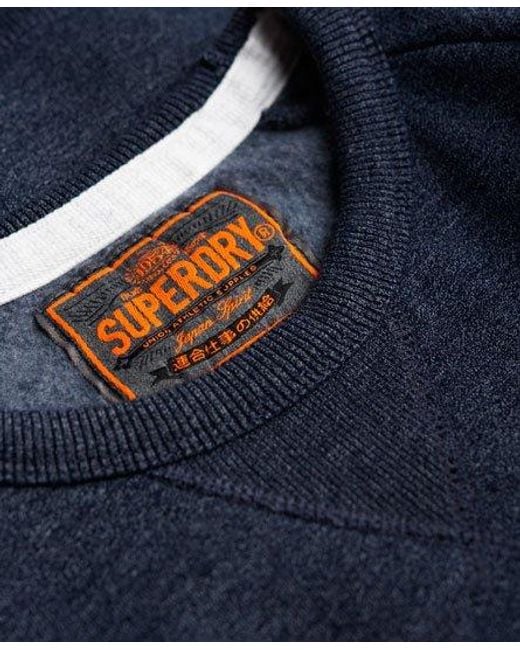 Superdry Blue High Flyers Crew Sweatshirt Ink True Grit for men