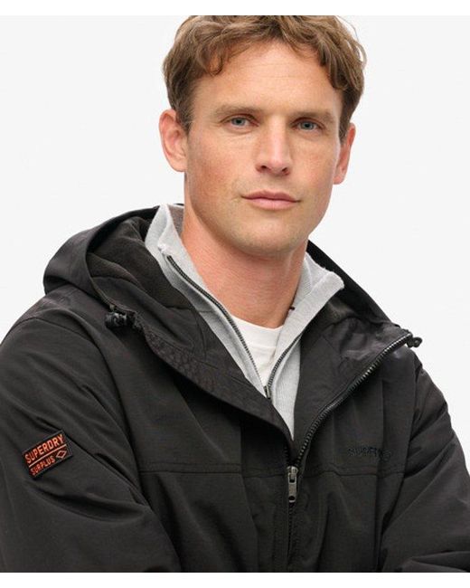 Superdry Black & Co Surplus Nylon Hooded Bomber Jacket for men