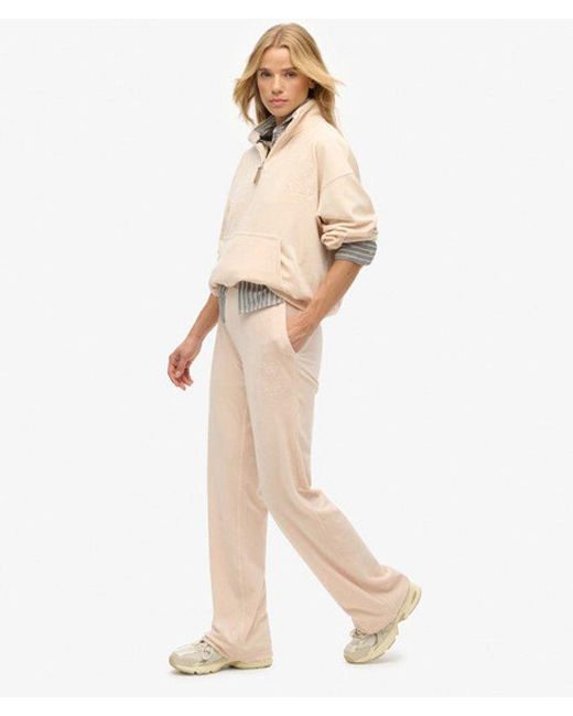 Superdry Natural Country Club Velour joggers