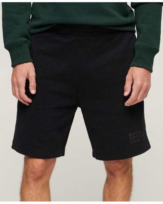 Superdry Black Luxury Sport Loose Shorts for men