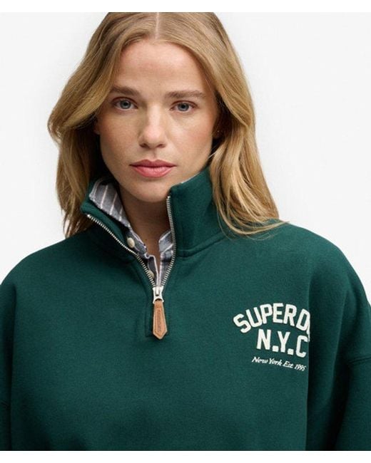 Superdry Green & Co Country Club Appliqué Half Zip