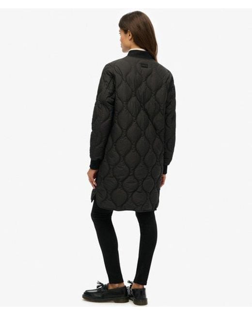 Superdry Black & Co Long Quilted Liner Jacket