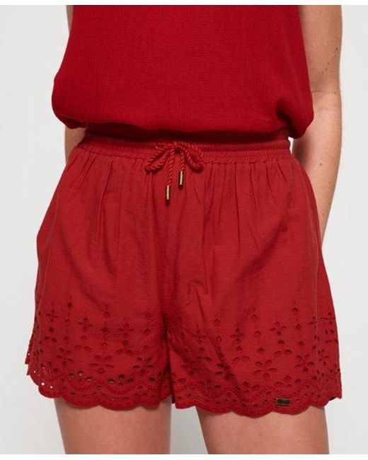 embroidered shorts