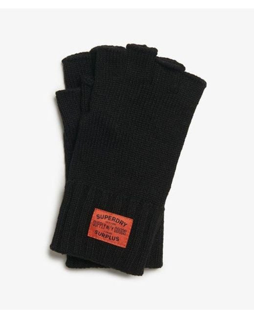 Superdry Black Workwear Knitted Gloves