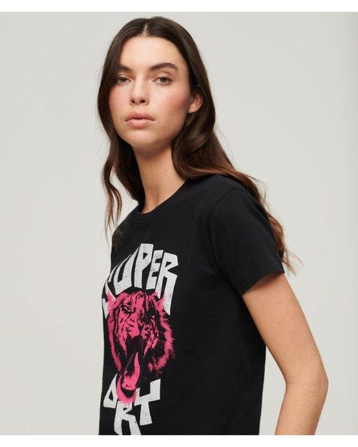 Superdry Black & Co Lo-fi Rock Graphic T-shirt