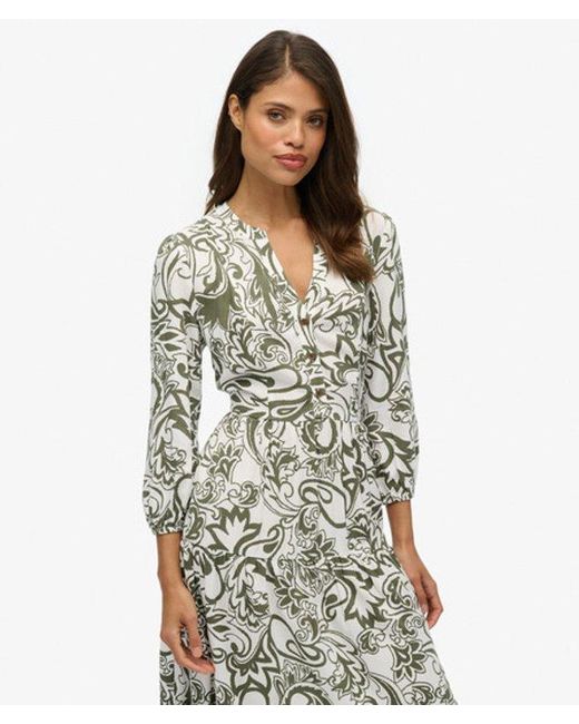 Superdry White & Co Woven Tiered Midi Dress