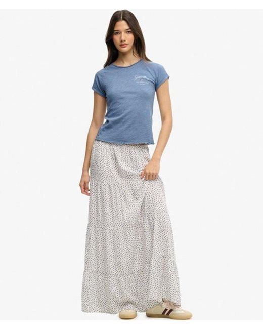Superdry Blue & Co Athletic Essentials Slub Graphic T-shirt
