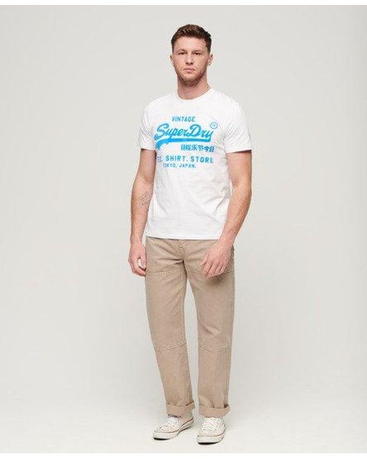 Superdry Blue Neon T-shirt for men