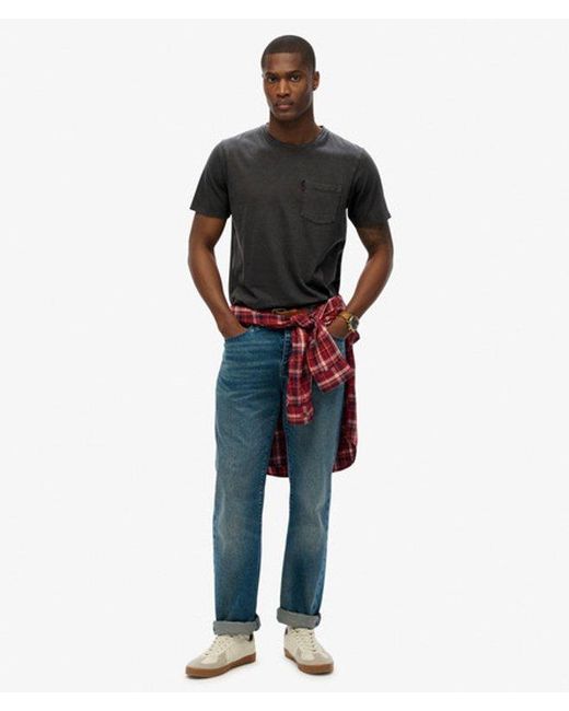 Superdry Gray Classic Essential Pocket T-shirt for men
