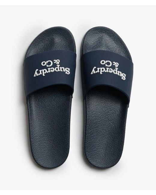 Superdry Blue & Co Pool Sliders