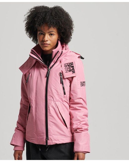 Superdry Hooded Mountain Windbreaker Jacket Pink / Montauk Blush