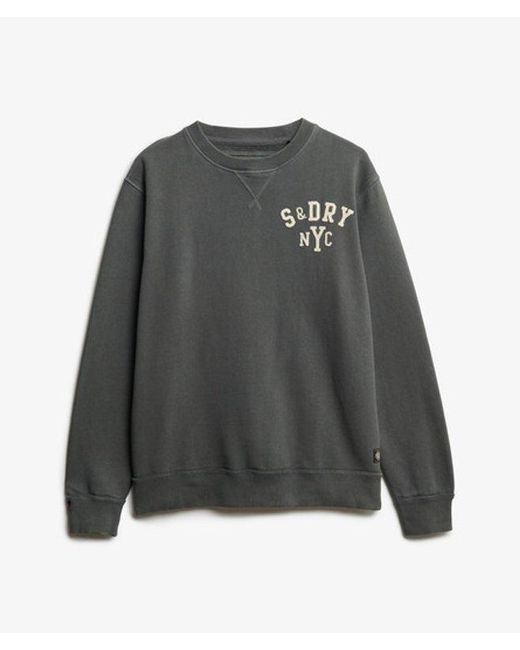 Superdry Gray & Co Vintage Athletic Crew Sweatshirt for men