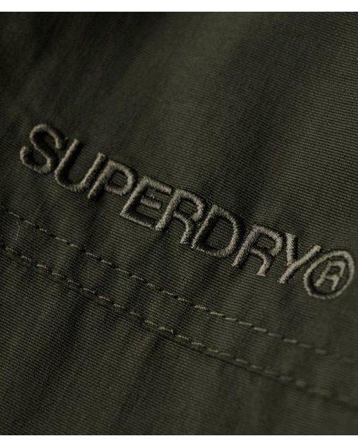 Superdry Black Oversized Surplus Nylon Hooded Bomber Jacket