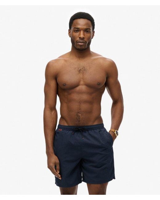 Homme Short De Bain Haut De Gamme Brodé Longueur 43 Cm Taille Superdry pour homme en coloris Blue
