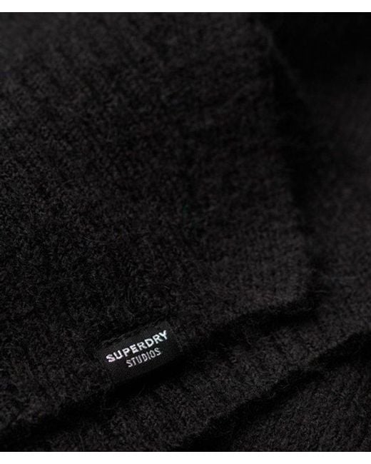 Superdry Black & Co Oversized V Neck Jumper