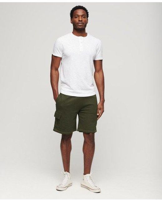 Superdry White Short Sleeve Grandad Top for men