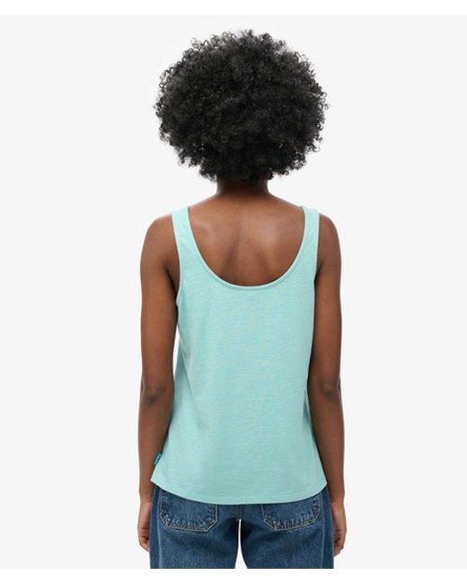 Superdry Blue & Co Ladies Lightweight Vintage Logo Narrative Vest Top