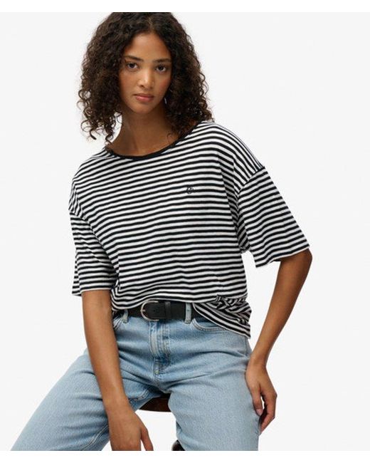 Superdry Black & Co Studios Dropped Shoulder T-shirt