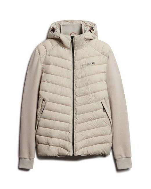 Superdry Natural Hooded Storm Hybrid Padded Jacket for men