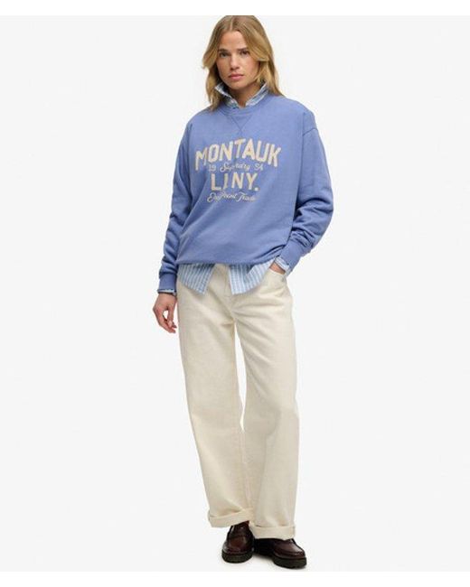 Superdry Blue & Co Beach Club Loose Crew Sweatshirt