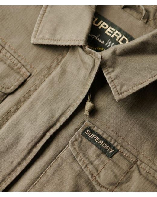 Superdry Brown Embroidered M65 Military Jacket