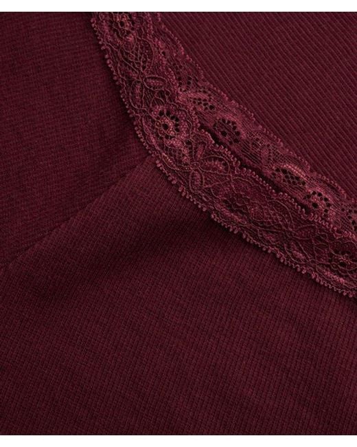 Superdry Red & Co Athletic Essentials Lace Long Sleeve Top